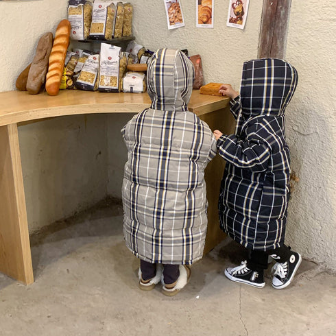 Medium and long knee-thick baby down jacket