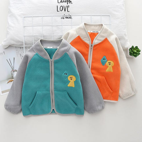 Fall/winter children plus velvet long sleeve coat