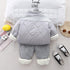 Winter Children Thickened Long Sleeve Pants Set Two-Piece Set