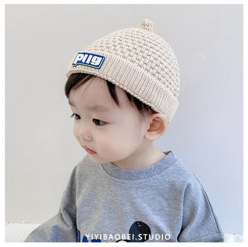 Autumn and winter simple pacifier wool cap 17.7-19.6 inches