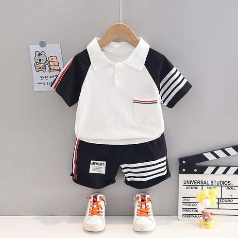 Boys summer short sleeve t-shirt suit