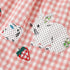 Summer New Girls Short Sleeve Plaid Dress Cartoon Decorative Children's Skirt