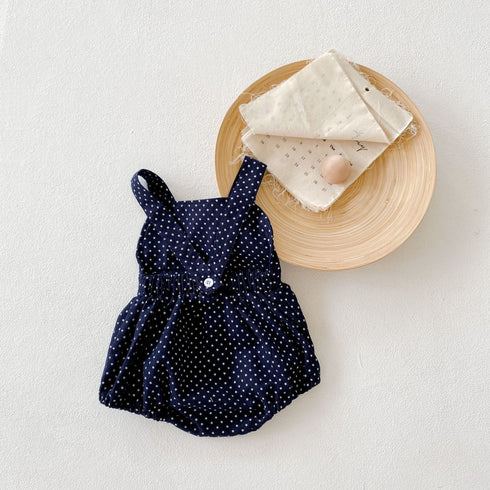 Baby Star Strap Onepiece Long Sleeve T-shirt 2-Piece Set