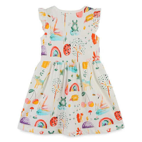 Summer Girl's Cartoon Print Dress