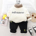 Winter children's padded sweater long sleeve suit two-piece set