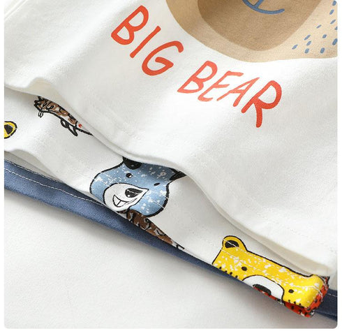Summer New Baby Boy Short Sleeve T-shirt Boy Half Sleeve Cartoon Printed Jacket Cotton Comfortable