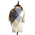Plaid shawl elegant socialite style
