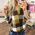 Spring and Autumn Shirt Women's Plaid Medium Long Sleeve Top