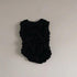 Cute Sleeveless Suit Bubble Lattice Three-dimensional Fluffy T-shirt Shorts