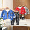 Spring and Autumn Boys Sports Baseball Suit Set of Three