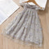Summer Girl's Flower Lace Mesh Princess Dress