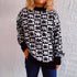 Small Plaid Crewneck Knit Sweater for Autumn and Winter