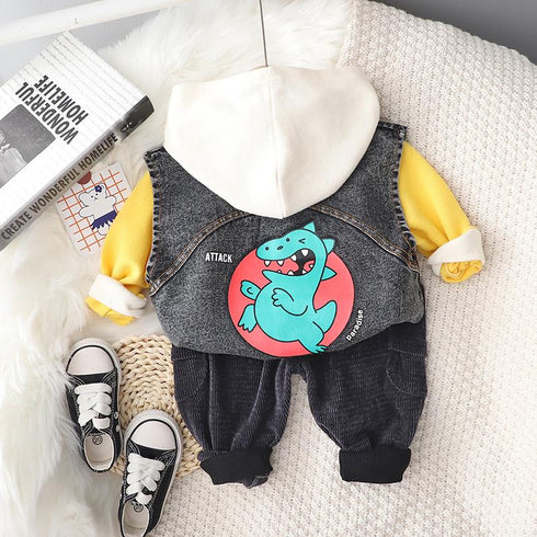 Boys autumn and winter suit set of three