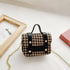 Retro Houndstooth Mini Crossbody Bag