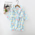 Fall/winter flannel bathrobe padded boys and girls nightgown pajamas