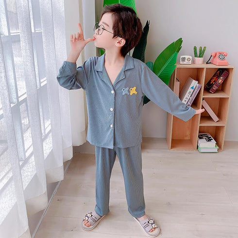 Spring And Autumn Home Clothing Suit For Boys And Girls