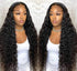Medium black long curly hair wig headgear