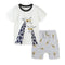 Summer white giraffe boy short sleeve suit