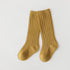 Multicolor children's socks double needle vertical stripes middle stockings baby socks solid color sports socks