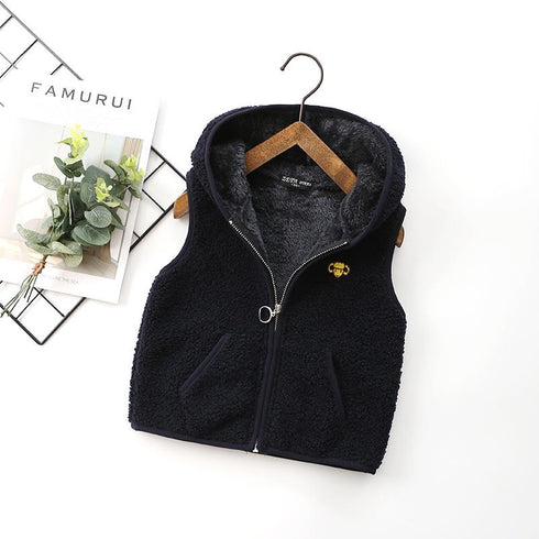 Children's Vest Hooded Cashmere Top