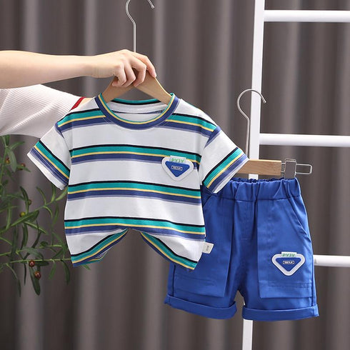 Summer Suit Stripe Two Piece Set