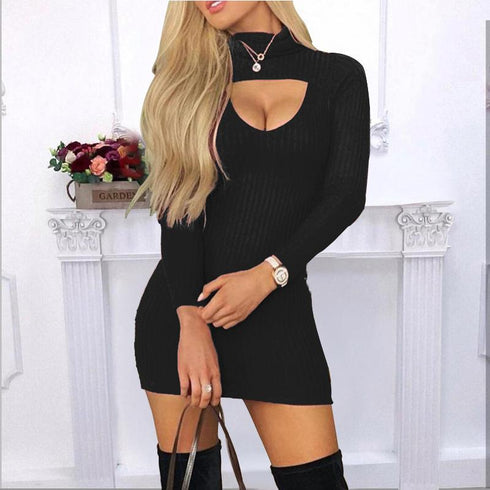 Slim-Fit Long-Sleeve Dress