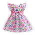 European And American Girls Dress Floral Print Children's Dress Bow Children's Princess Dress Dress Dress