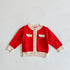 Red suit cardigan coat ha clothes baby ha clothes climbing suit two-piece single shot