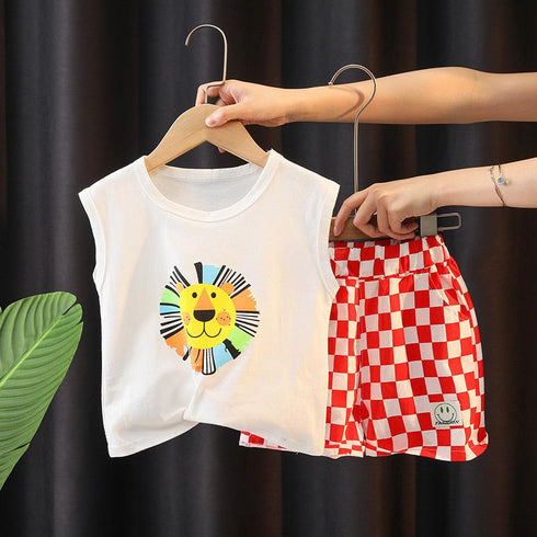 Boys Summer Vest Set Two-Piece Set