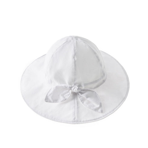 Children's Bow Solid Color Sun Hat