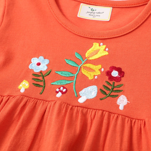 Girls Cartoon Printed Dress Autumn New Cotton Long Sleeve Dress