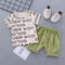 Summer boys letter short sleeve suit