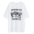 Summer Solid Letter Graffiti Short Sleeve T-shirt Couple