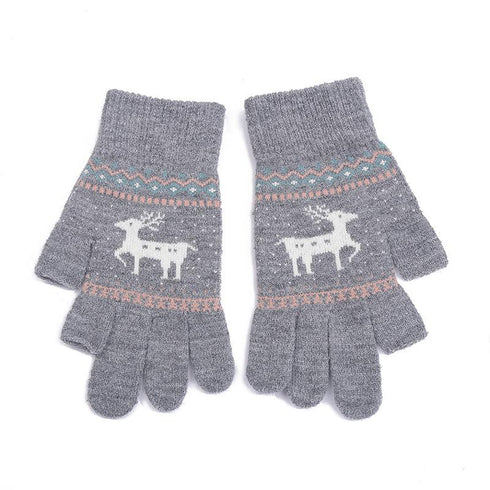 Fawn plus velvet padded cold-proof warm riding gloves