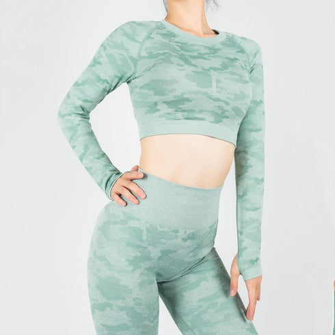 Fall/Winter Yoga Suit Long Sleeve Sports Jacket Tight Pants Set