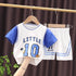 Sports Round Neck Short Sleeve Suit Baby Basketball Suit Two-piece Set