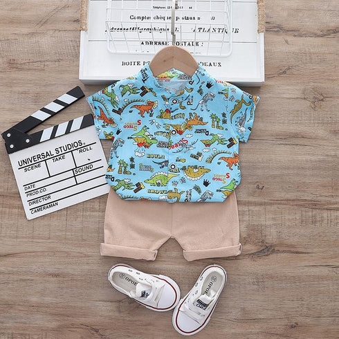 Children's Dinosaur Shirt Shorts Set
