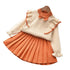 Girls Spring And Autumn Cute Knit Princess Dress Set