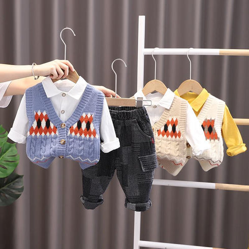 Children's sweater cardigan set of three