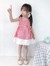 Girl's Sling Dress Summer Sleeveless Plaid Princess Dress
