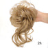 Synthetic bun wig fluffy hair ring ball head