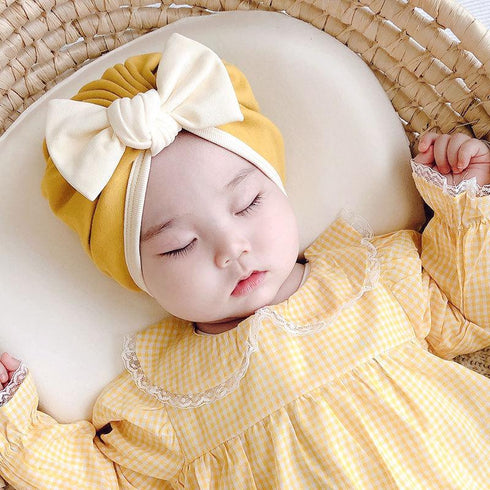 Spring and autumn baby cute bow Korean tire cap 14.9-17.3 inches