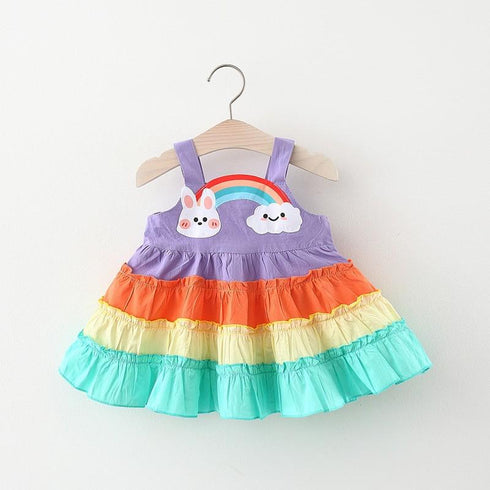 Baby Girl Summer Skirt Princess Dress Girl Rainbow Dress