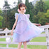 Girls Summer Mesh Love Gradient Princess Dress