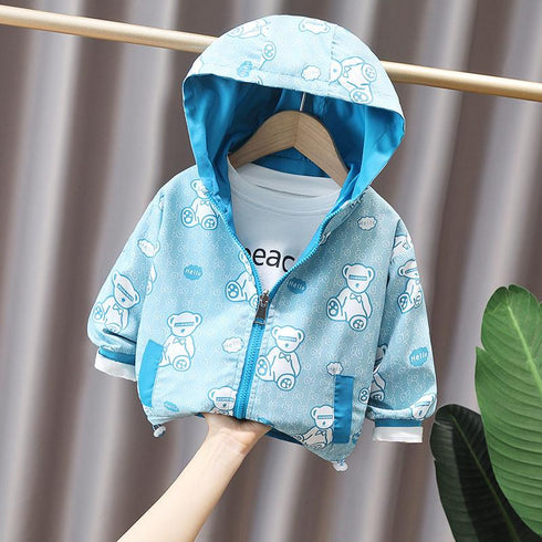 Hooded zipper shirt long sleeve coat baby Joker coat