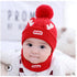 Boy and girl babies thick wool knitted hats in autumn and winter