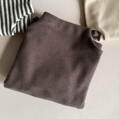 Children's Australian Velvet Backing Shirt Half High Neck De Velvet Warm Top