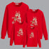 Christmas cartoon cute elk printed warm sweater family of three series