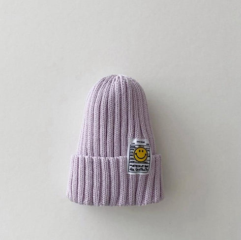 Baby patch smiley candy-colored wool hat smiley cone hat