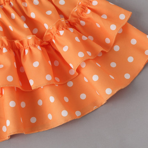 Summer Polka Dot Print Skirt Set